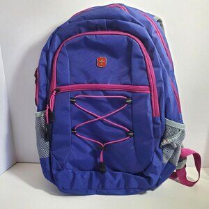 Swiss Gear Airflow Backpack Purple Pink 17" Laptop Tablet Sleeve Pockets